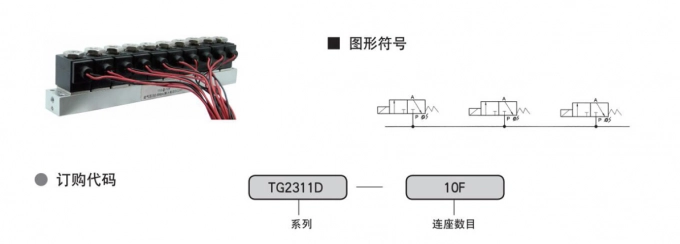 TG2311D-10F Textile Combination M5 Pneumatic Solenoid Valve 24vdc 0